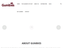 Tablet Screenshot of gumbies.com